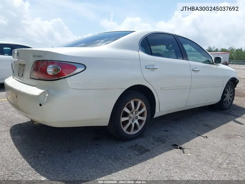 2004 Lexus Es 330 VIN: JTHBA30G245037692 Lot: 45200095