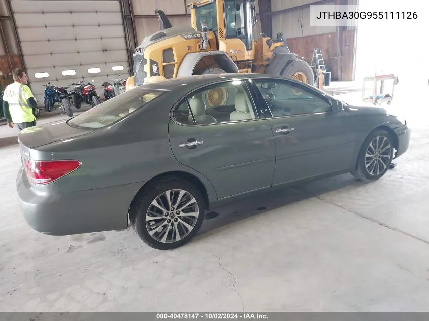 JTHBA30G955111126 2005 Lexus Es 330