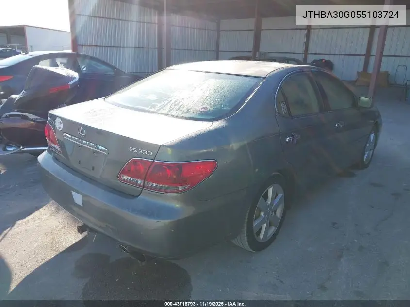 JTHBA30G055103724 2005 Lexus Es 330