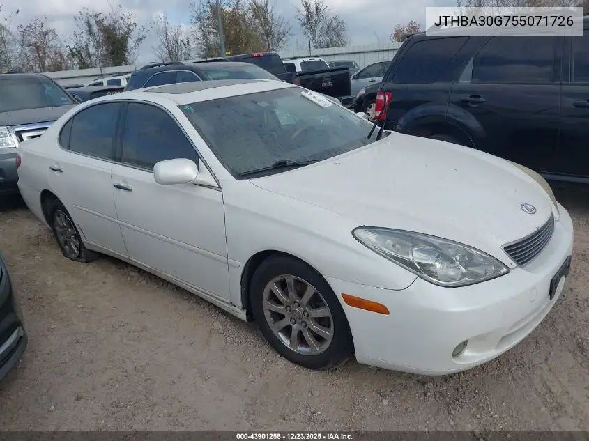 JTHBA30G755071726 2005 Lexus Es 330