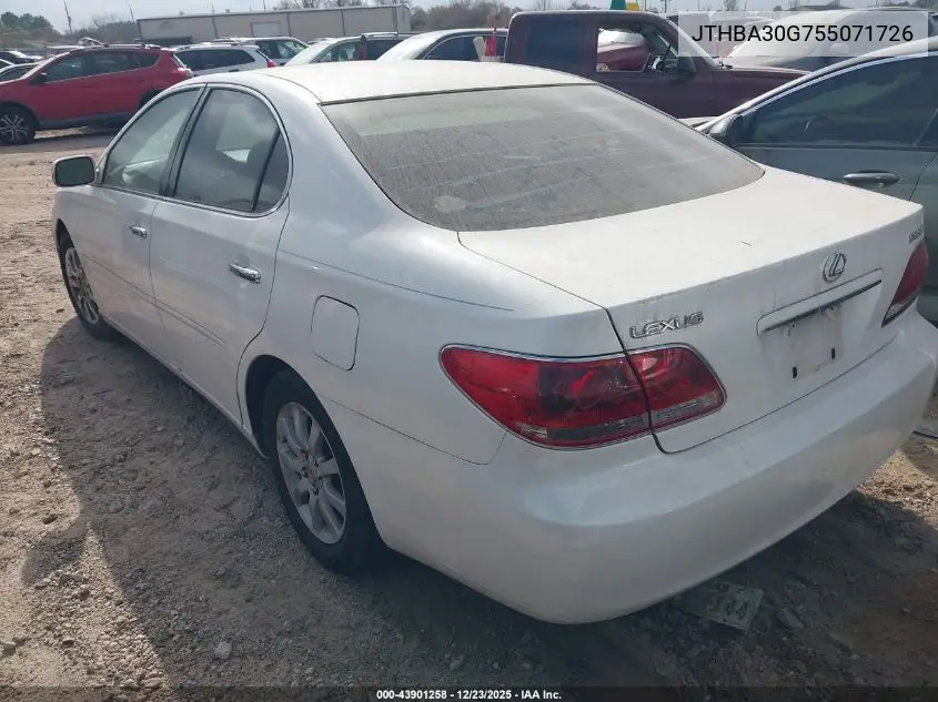 JTHBA30G755071726 2005 Lexus Es 330
