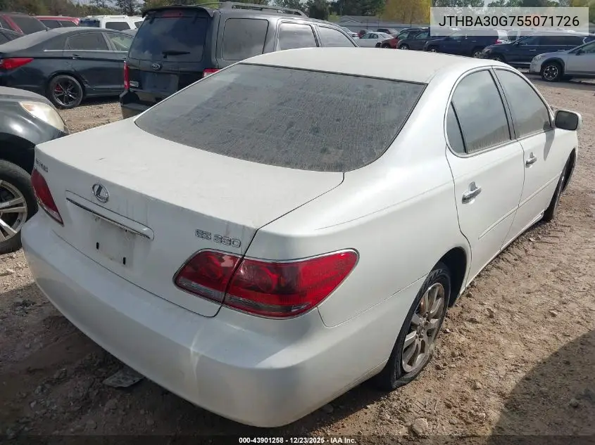 JTHBA30G755071726 2005 Lexus Es 330