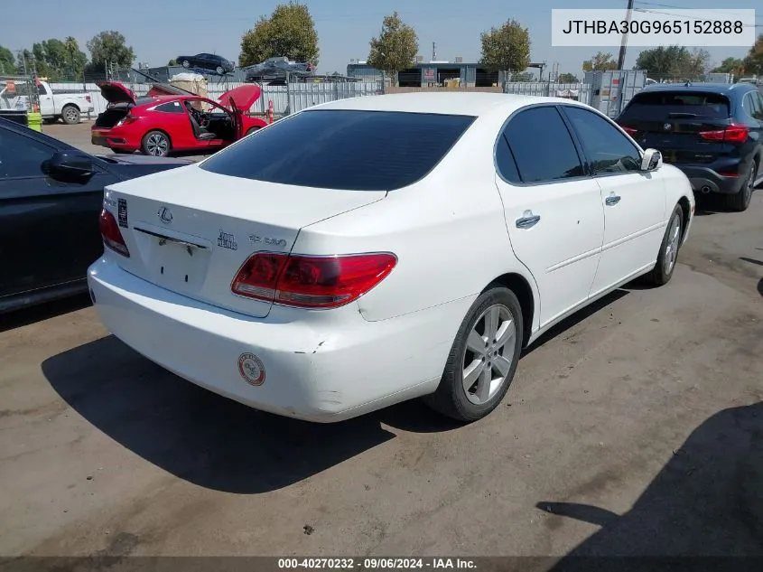 JTHBA30G965152888 2006 Lexus Es 330