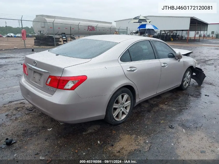 JTHBJ46G172120081 2007 Lexus Es 350