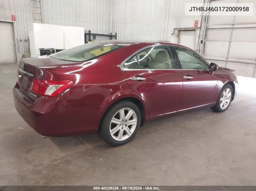 JTHBJ46G172000958 2007 Lexus Es 350