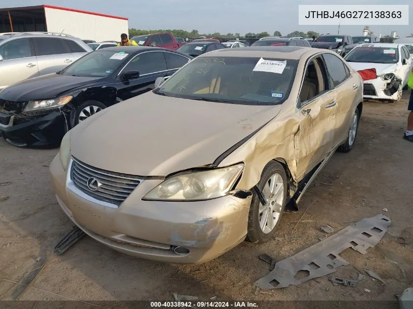 JTHBJ46G272138363 2007 Lexus Es 350