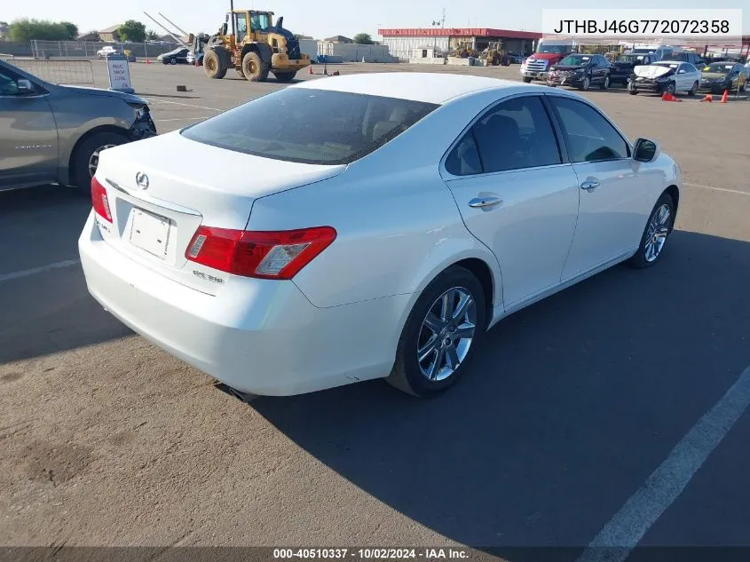 JTHBJ46G772072358 2007 Lexus Es 350