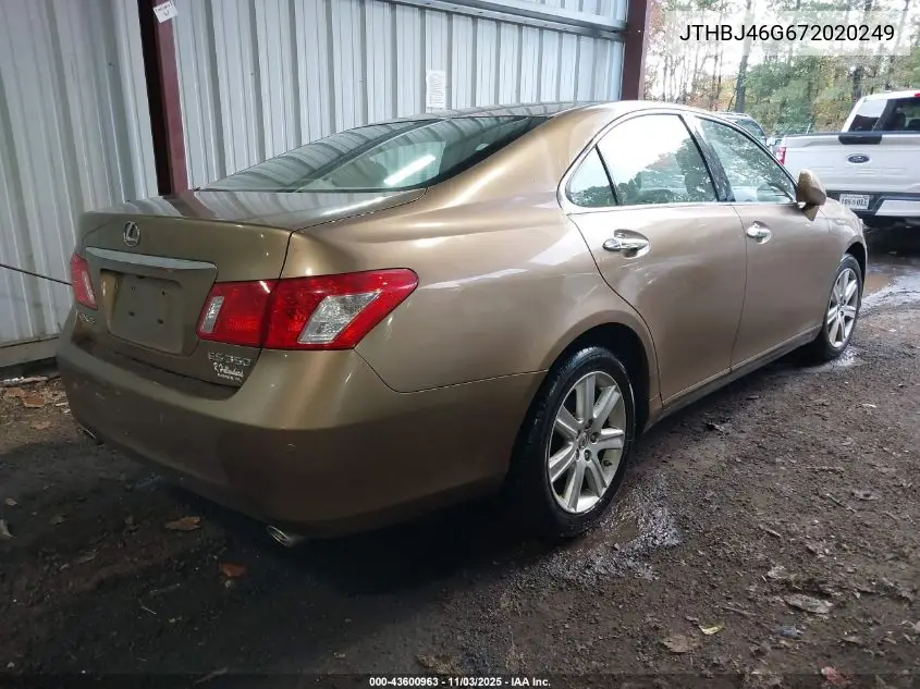 JTHBJ46G672020249 2007 Lexus Es 350
