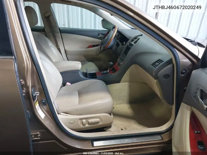 JTHBJ46G672020249 2007 Lexus Es 350