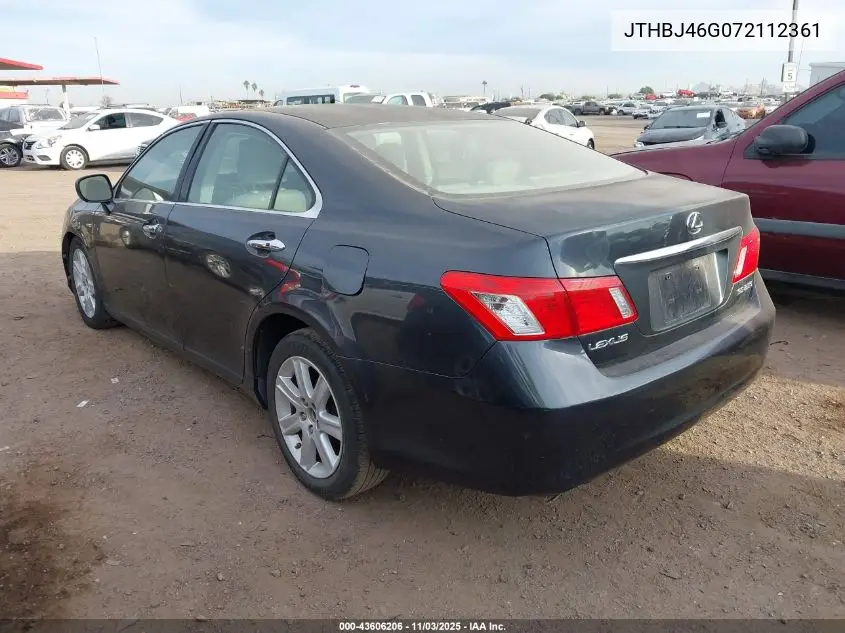 JTHBJ46G072112361 2007 Lexus Es 350