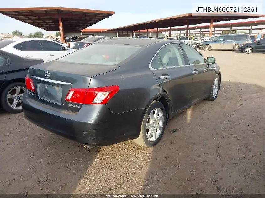 JTHBJ46G072112361 2007 Lexus Es 350
