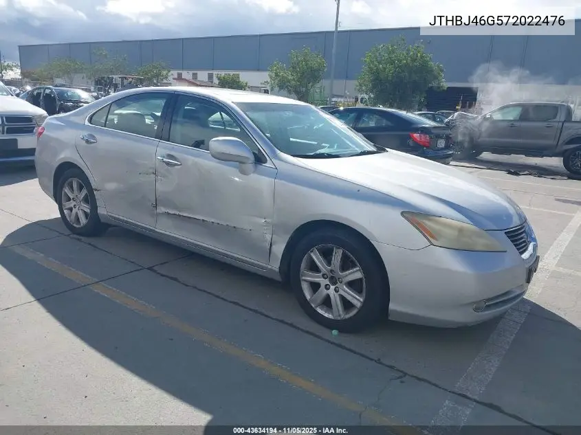 JTHBJ46G572022476 2007 Lexus Es 350