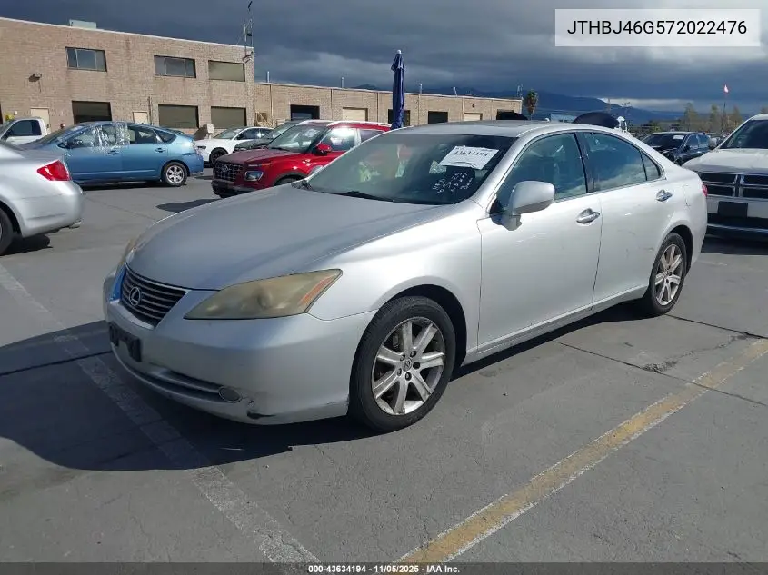 JTHBJ46G572022476 2007 Lexus Es 350