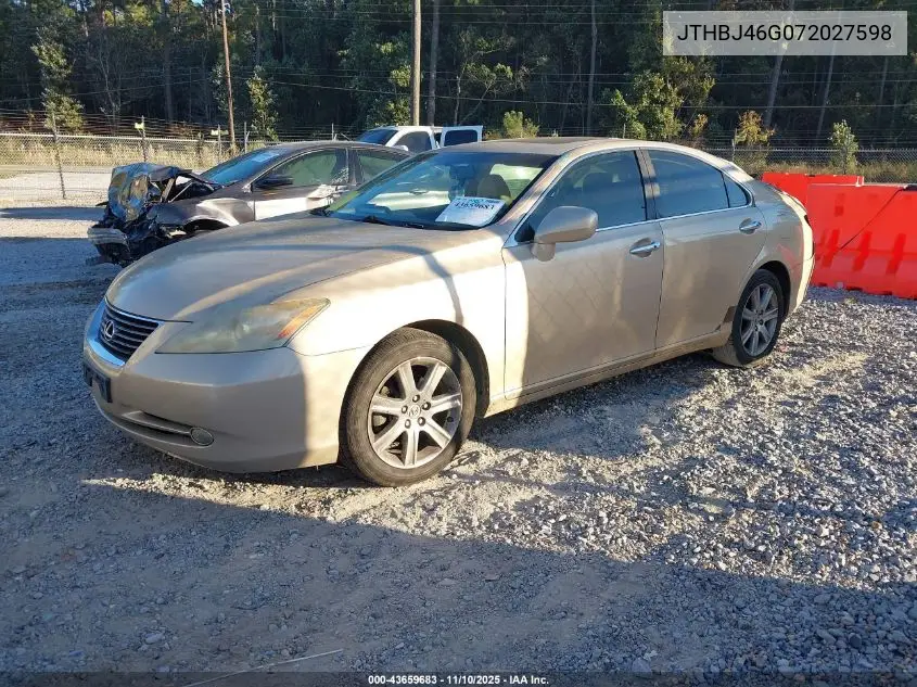 JTHBJ46G072027598 2007 Lexus Es 350