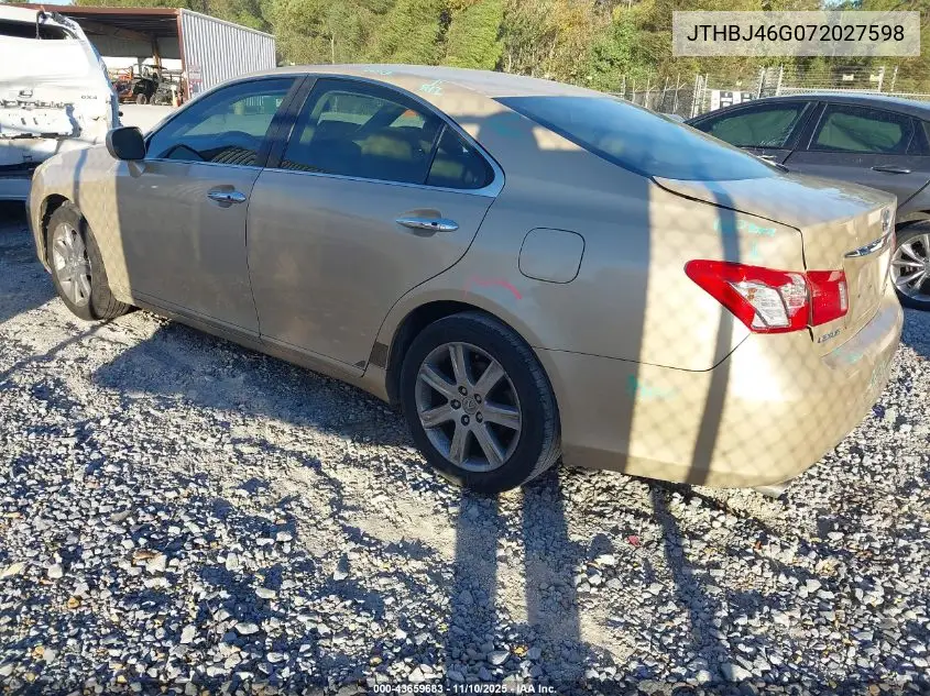 JTHBJ46G072027598 2007 Lexus Es 350