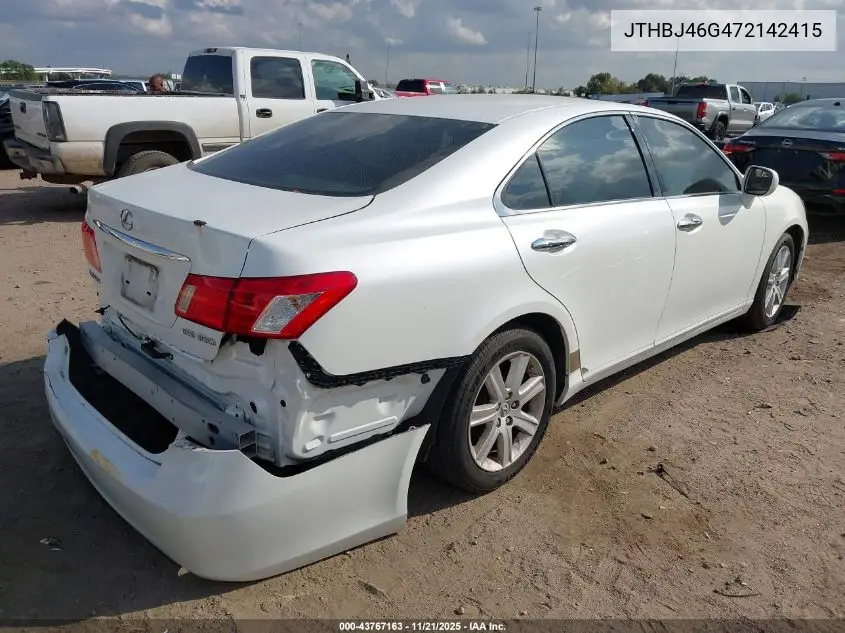 JTHBJ46G472142415 2007 Lexus Es 350