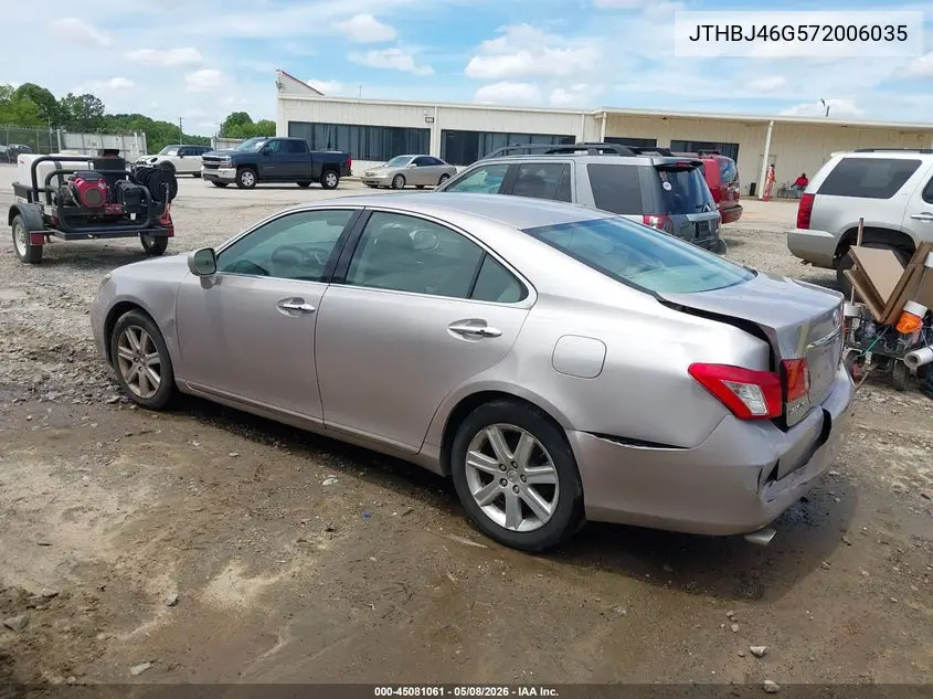 JTHBJ46G572006035 2007 Lexus Es 350