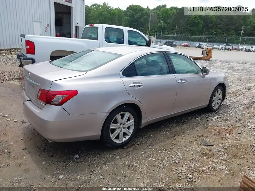 JTHBJ46G572006035 2007 Lexus Es 350
