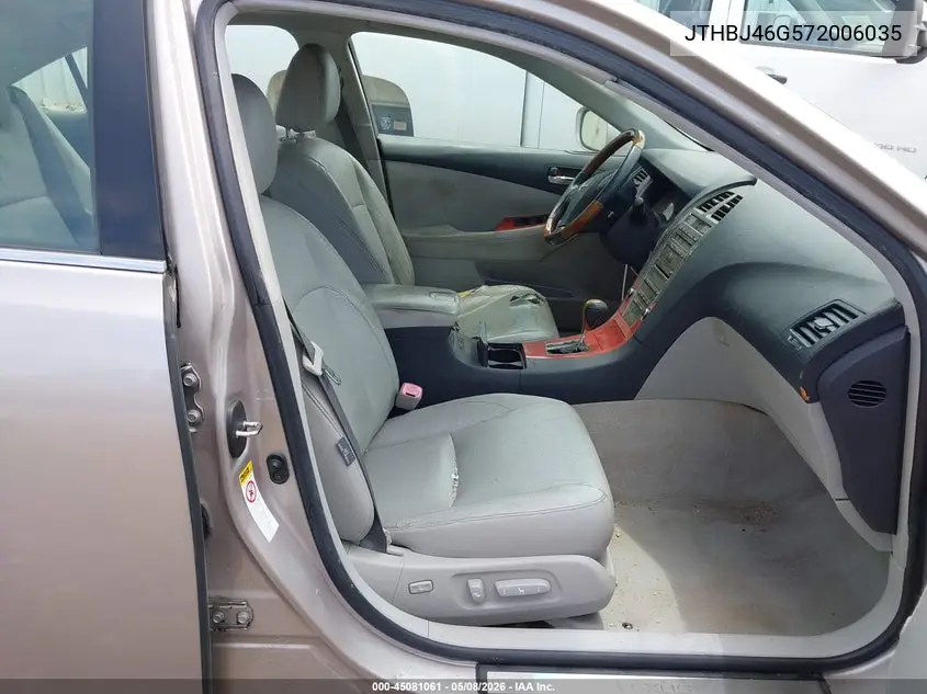 JTHBJ46G572006035 2007 Lexus Es 350