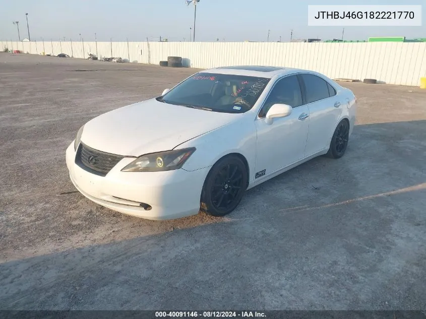 JTHBJ46G182221770 2008 Lexus Es 350