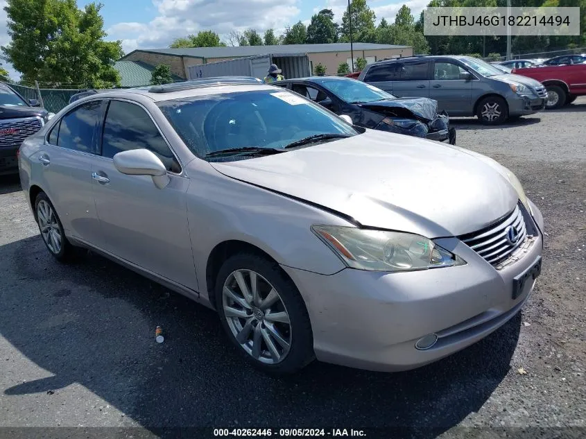 JTHBJ46G182214494 2008 Lexus Es 350