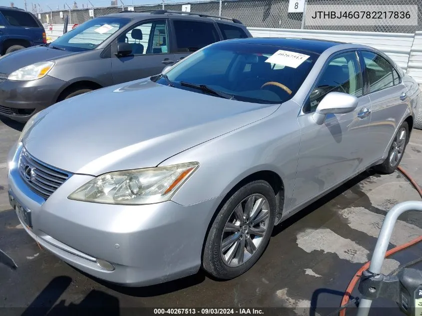 JTHBJ46G782217836 2008 Lexus Es 350