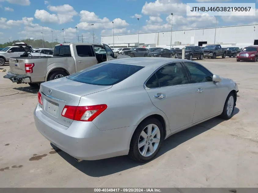 JTHBJ46G382190067 2008 Lexus Es 350