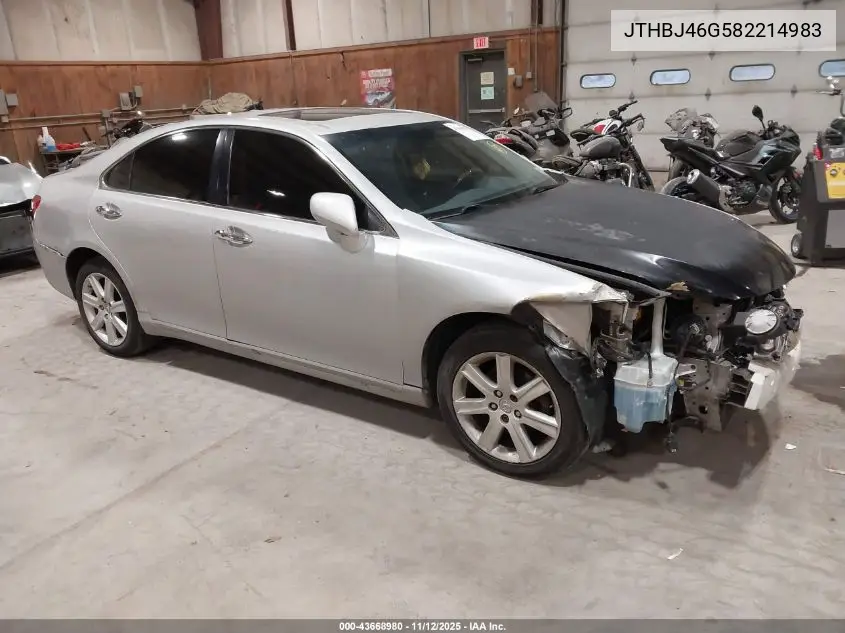 JTHBJ46G582214983 2008 Lexus Es 350