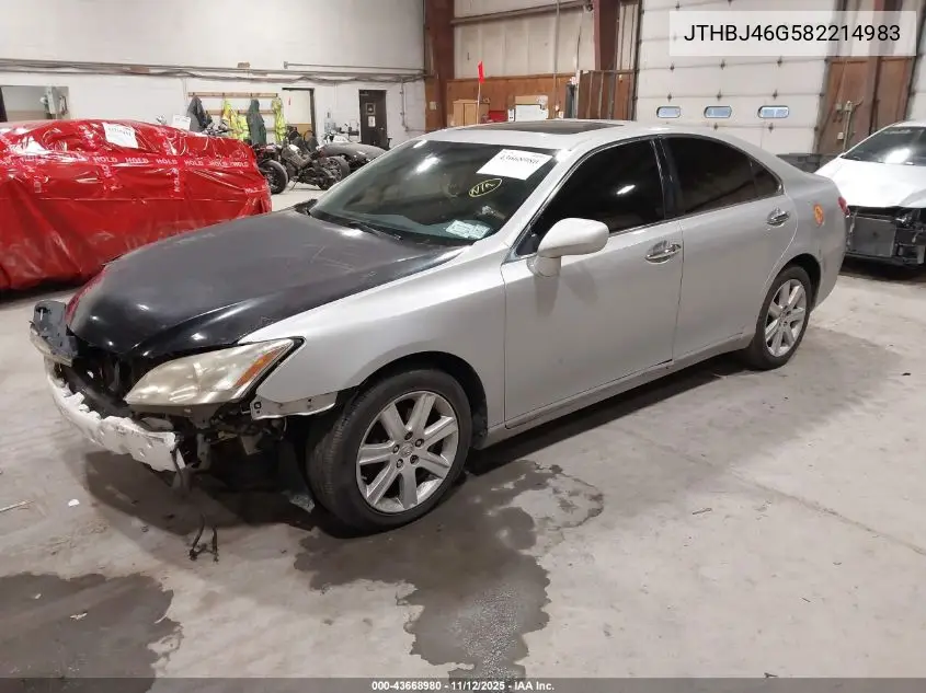 JTHBJ46G582214983 2008 Lexus Es 350