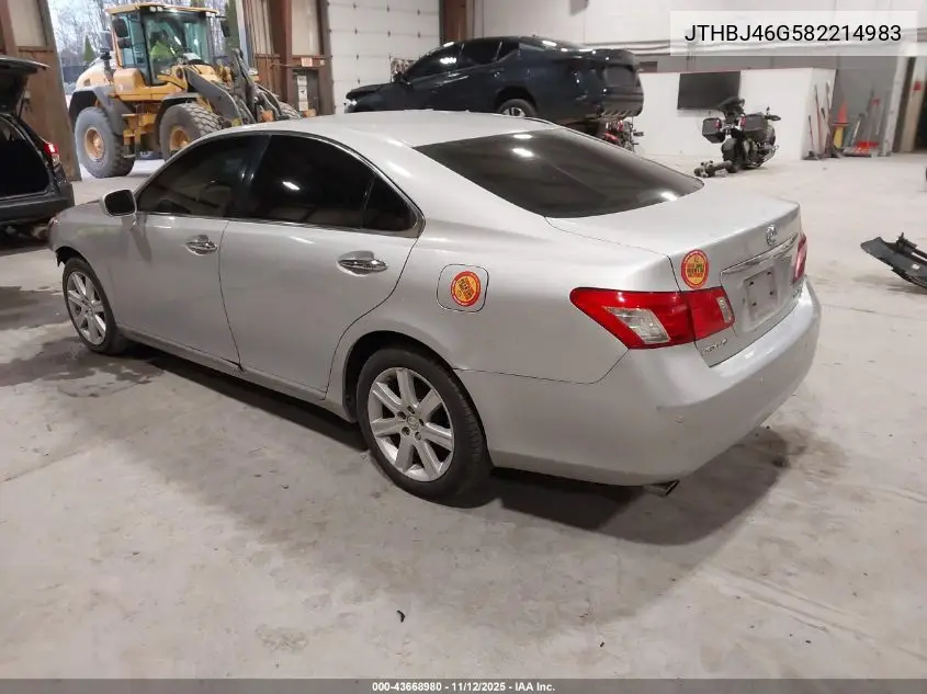 JTHBJ46G582214983 2008 Lexus Es 350
