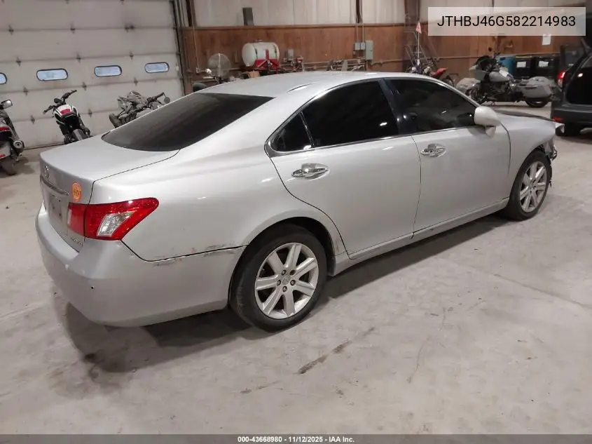 JTHBJ46G582214983 2008 Lexus Es 350