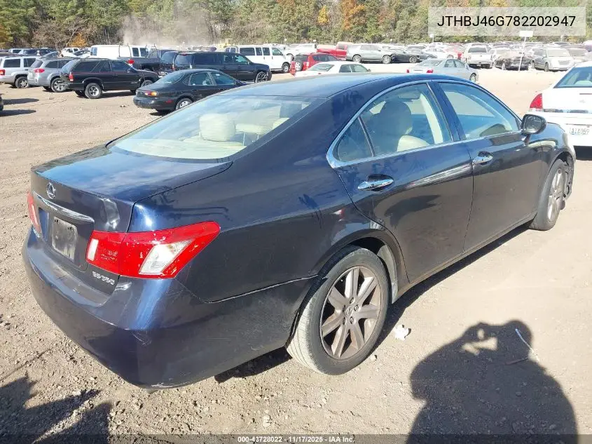 JTHBJ46G782202947 2008 Lexus Es 350