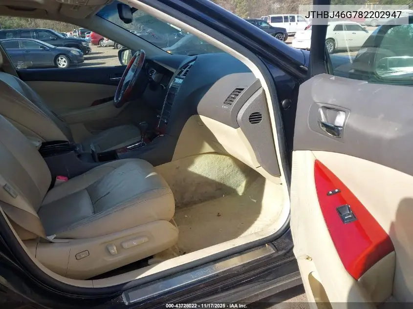 JTHBJ46G782202947 2008 Lexus Es 350