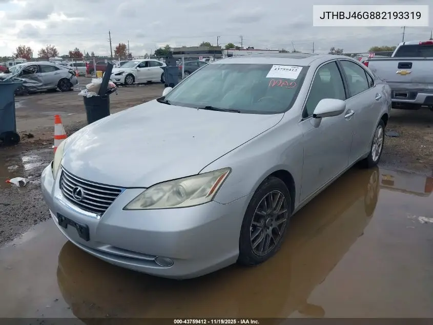 JTHBJ46G882193319 2008 Lexus Es 350