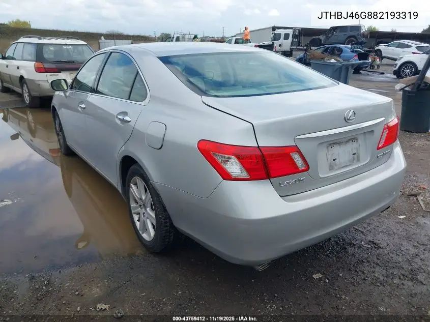 JTHBJ46G882193319 2008 Lexus Es 350