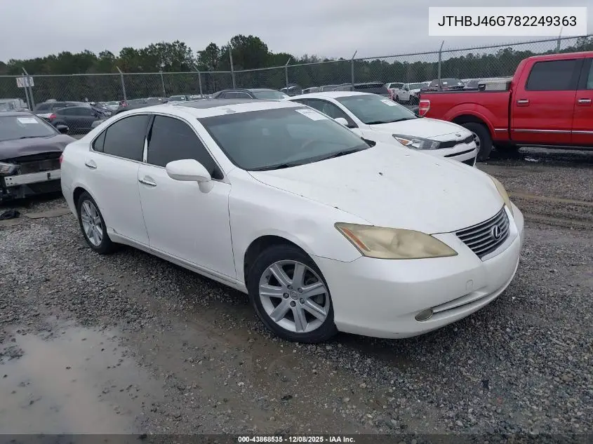 JTHBJ46G782249363 2008 Lexus Es 350