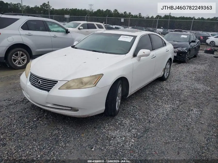 JTHBJ46G782249363 2008 Lexus Es 350