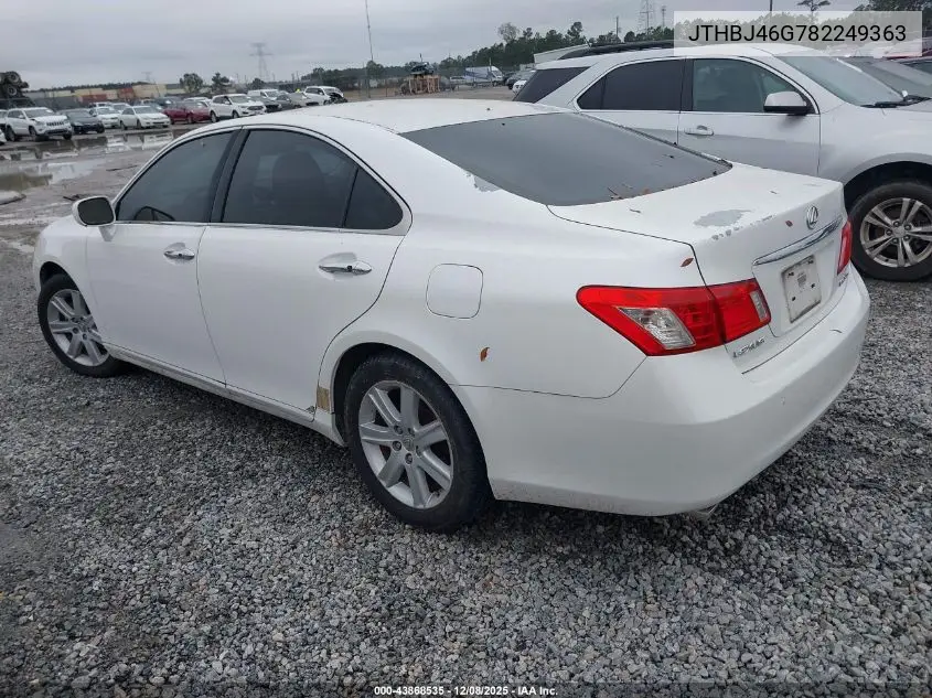 JTHBJ46G782249363 2008 Lexus Es 350