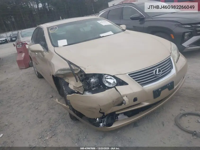 JTHBJ46G982266049 2008 Lexus Es 350
