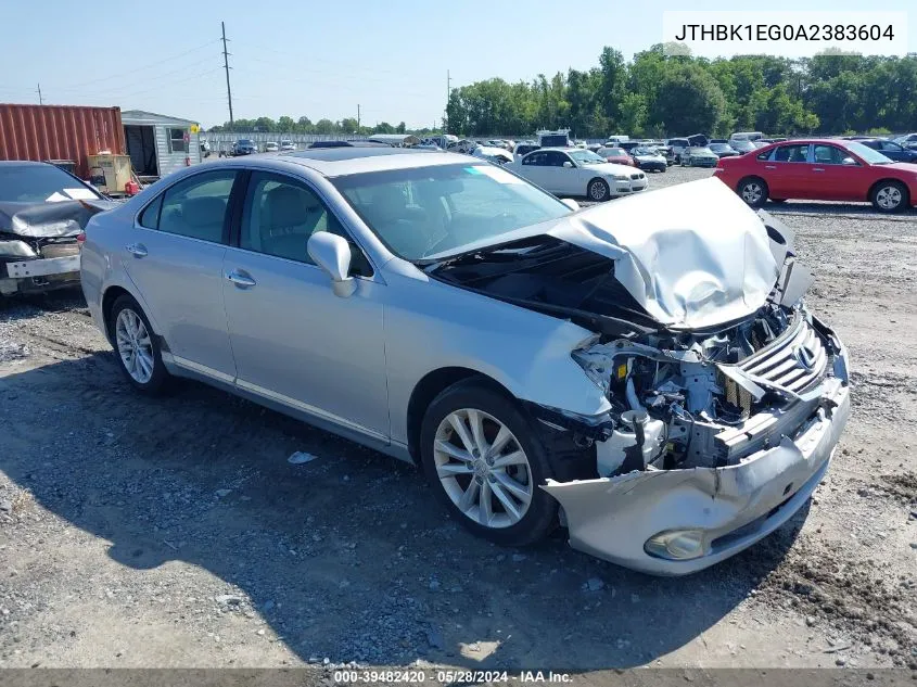 JTHBK1EG0A2383604 2010 Lexus Es 350