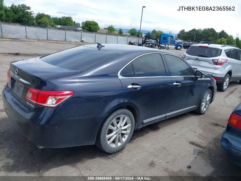 JTHBK1EG8A2365562 2010 Lexus Es 350