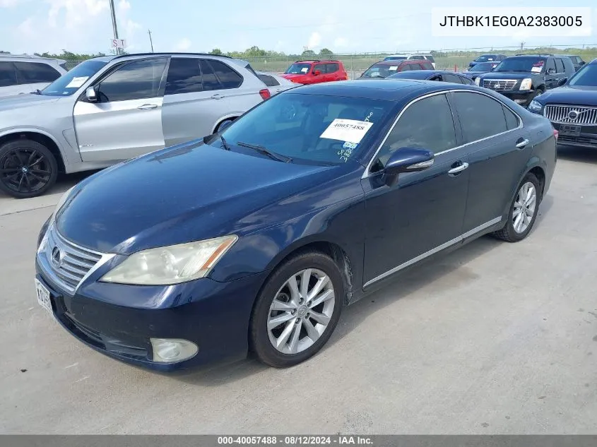 JTHBK1EG0A2383005 2010 Lexus Es 350