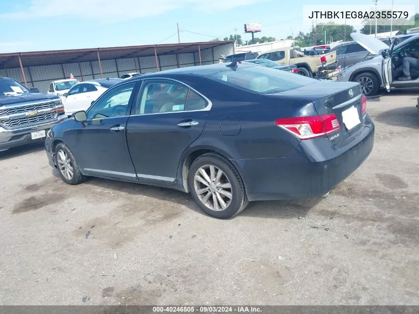 JTHBK1EG8A2355579 2010 Lexus Es 350