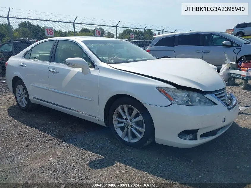 JTHBK1EG3A2398940 2010 Lexus Es 350