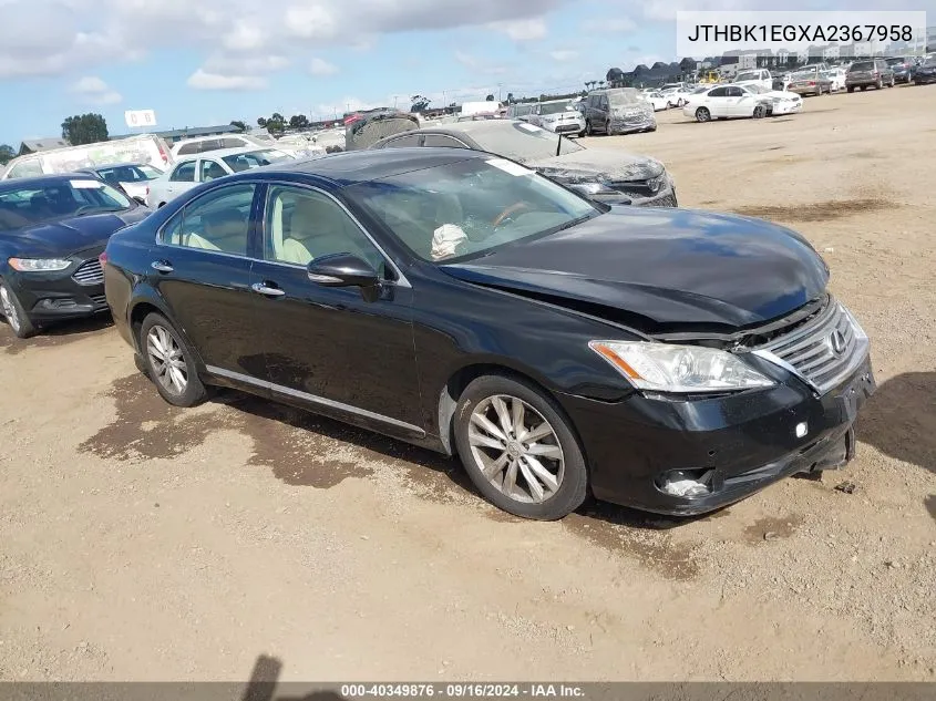 JTHBK1EGXA2367958 2010 Lexus Es 350