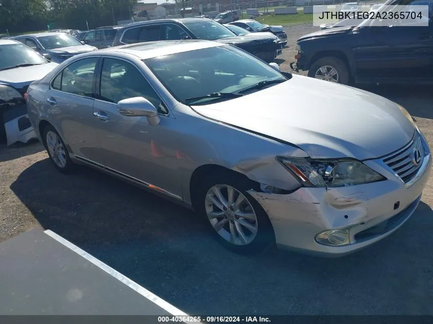 JTHBK1EG2A2365704 2010 Lexus Es 350