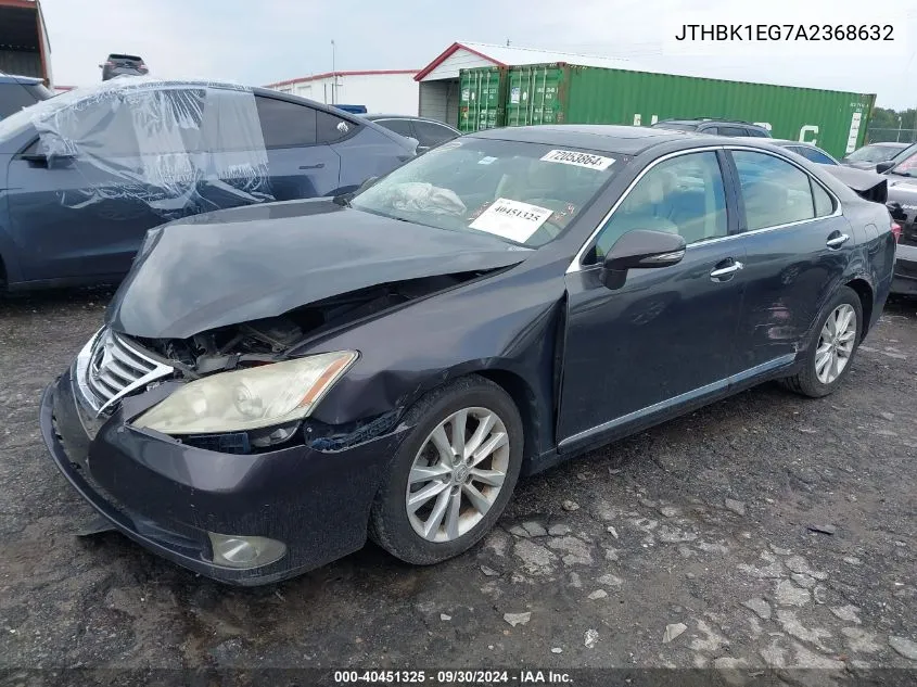 JTHBK1EG7A2368632 2010 Lexus Es 350