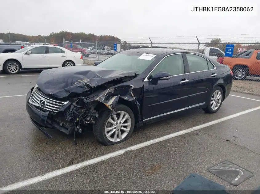 JTHBK1EG8A2358062 2010 Lexus Es 350