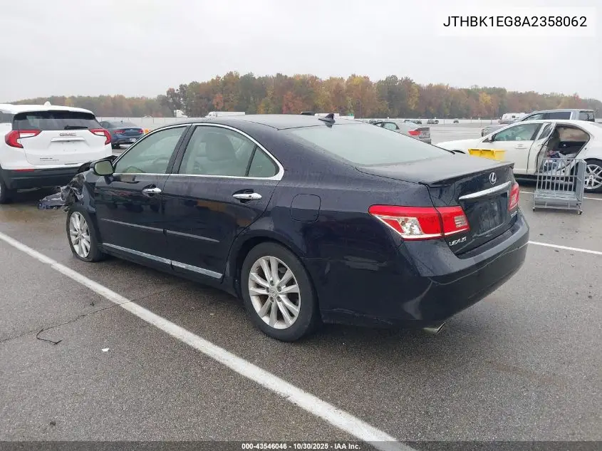 JTHBK1EG8A2358062 2010 Lexus Es 350