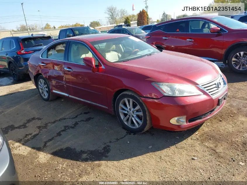 JTHBK1EG1A2351454 2010 Lexus Es 350